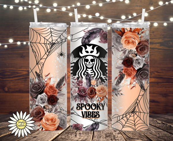 Spooky Floral Tumbler